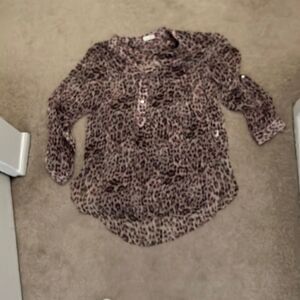 Leopard Silk Tunic XS 